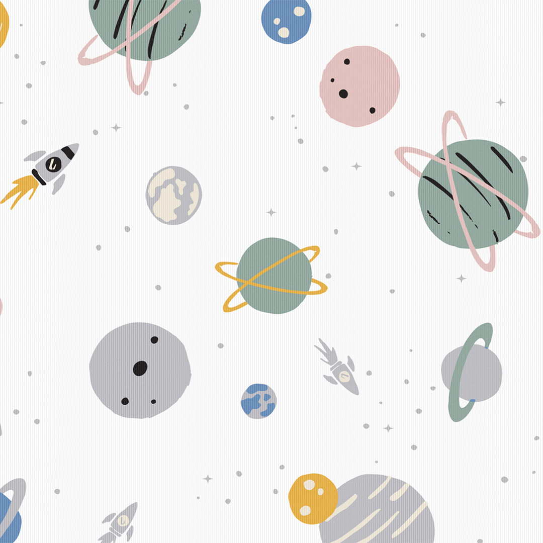 Swaddle Up™ Lite 0.2 TOG Space Print White (Designer Collection) - Image 2