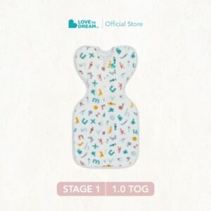 Swaddle UP™ ECOVERO™ Original Alphabet Soup White