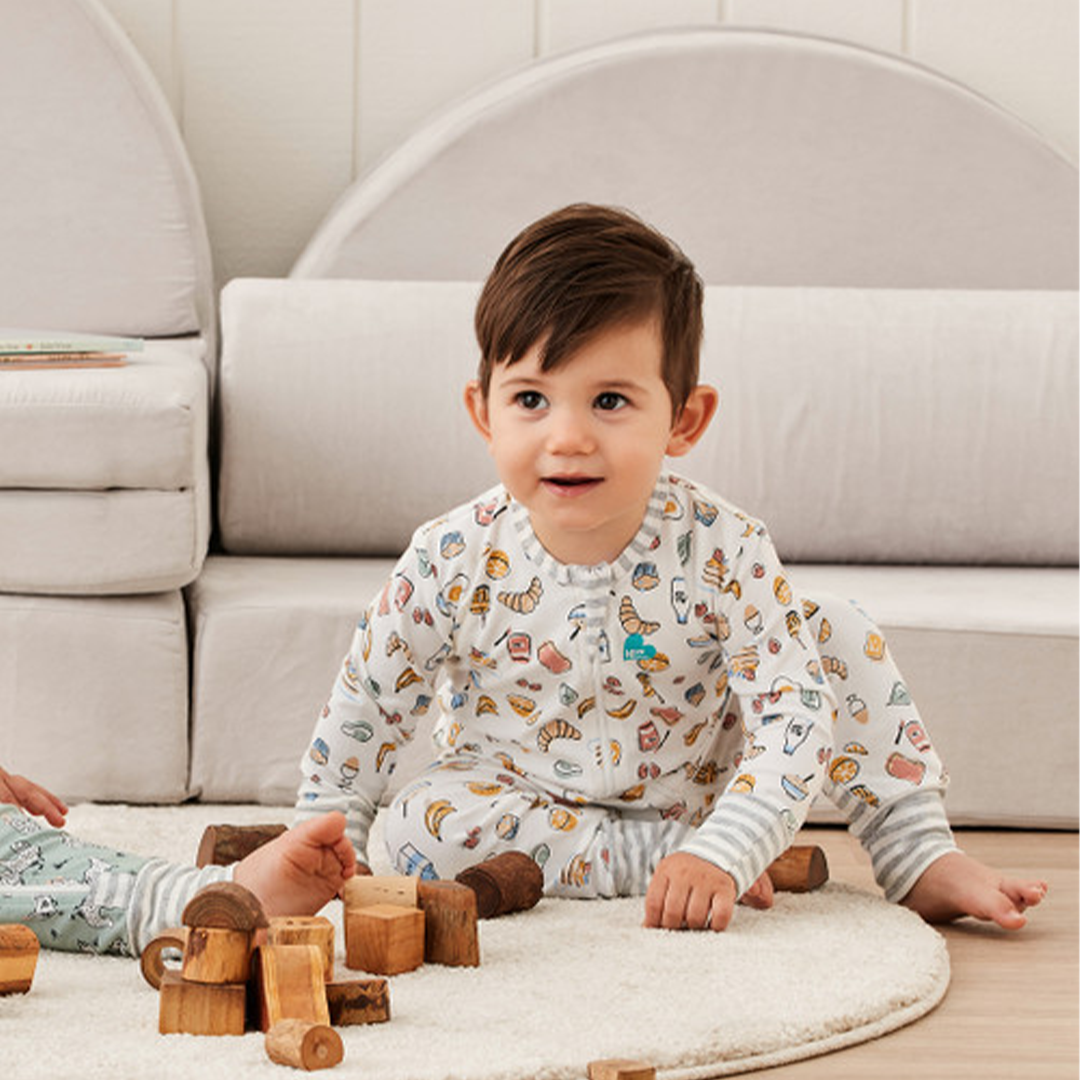 Love To Dream™ Footless Romper Breakfast White - Image 2