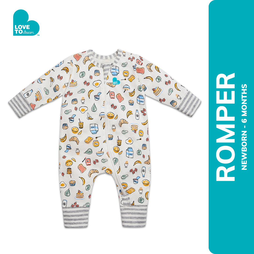 Love To Dream™ Footless Romper Breakfast White
