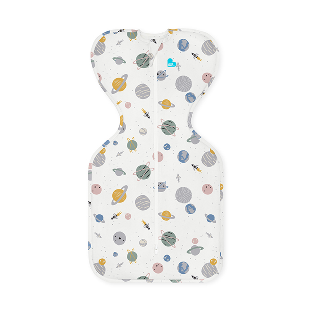 Swaddle Up™ Lite 0.2 TOG Space Print White (Designer Collection) - Image 5