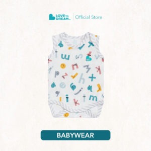 Love To Dream™ ECOVERO™ Sleeveless Bodysuit Alphabet Soup