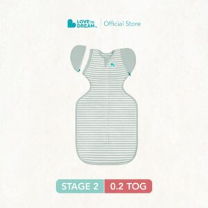 Swaddle Up Transition Bag Lite 0.2 TOG - Olive Stripe