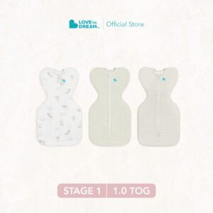 Swaddle Up™ Starter Pack 1.0 TOG Sand Cloud Bunnies - 3 Pack