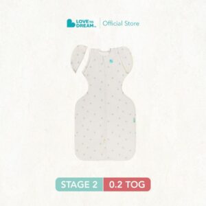 Swaddle Up™ Transition Bag Bamboo Lite 0.2 TOG – Mist Blue Sunny (Medium)