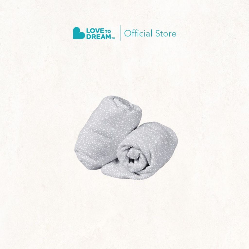 Love To Dream™ Twin Pack Fitted Cot / Crib Sheet Grey