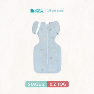 Swaddle Up™ Transition Bag 0.2 TOG Bamboo Light Blue - Little Dreamer