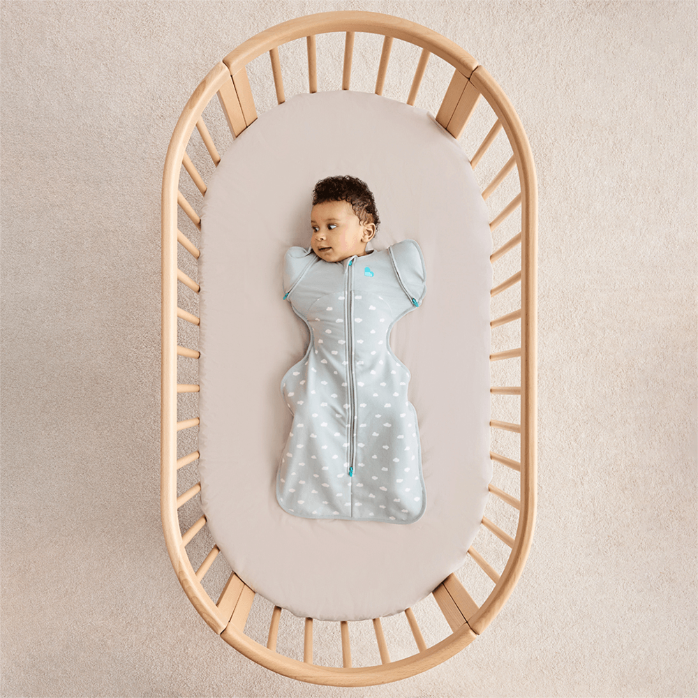 Swaddle Up™ Transition Bag 1.5 TOG Cotton Light Olive - Mini Cloud - Image 3