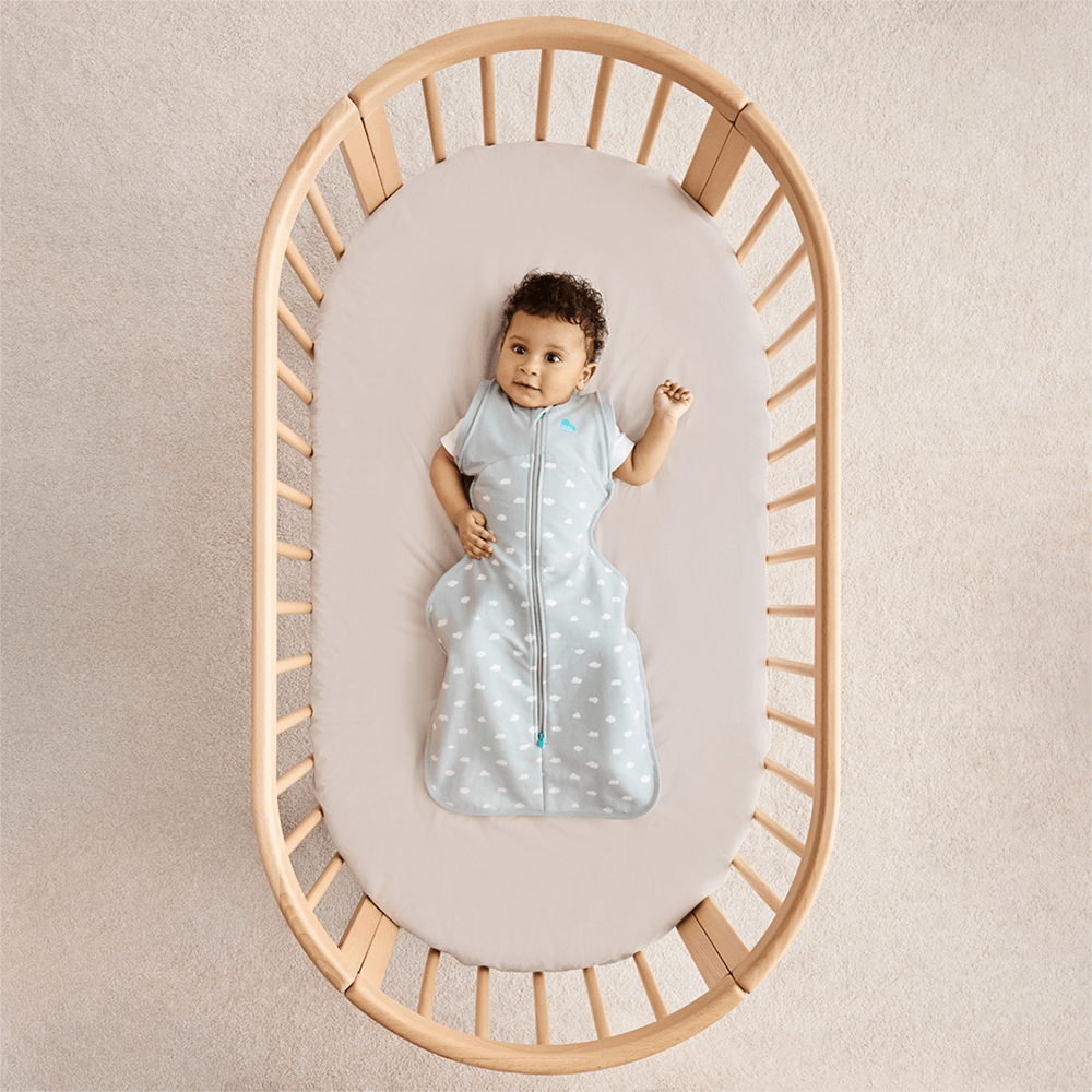 Swaddle Up™ Transition Bag 1.5 TOG Cotton Light Olive - Mini Cloud - Image 4