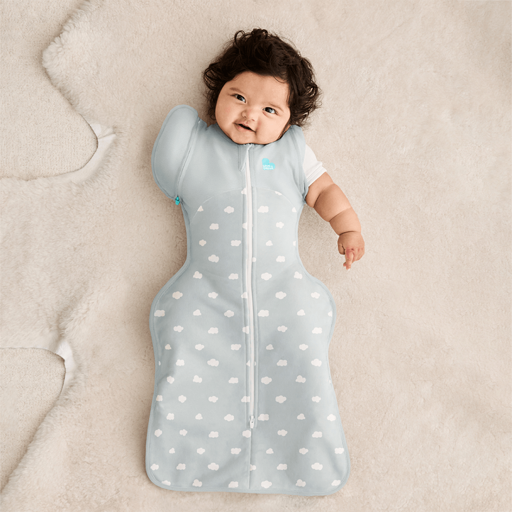Swaddle Up™ Transition Bag 1.5 TOG Cotton Light Olive - Mini Cloud - Image 2