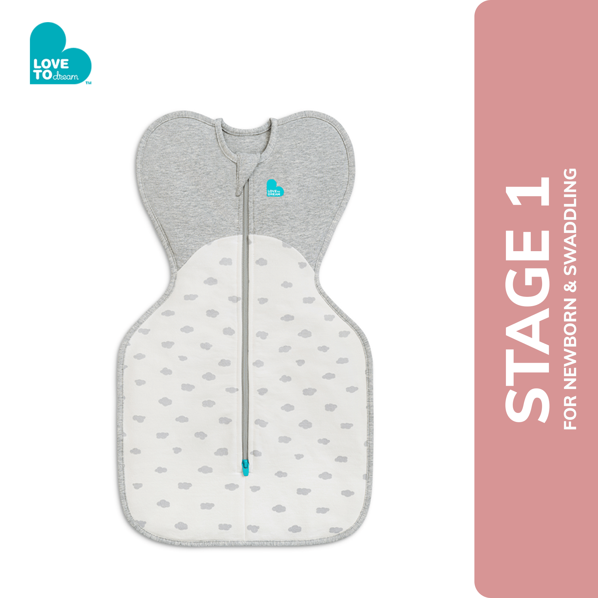 Swaddle Up™ 1.5 TOG Cotton White - Mini Cloud