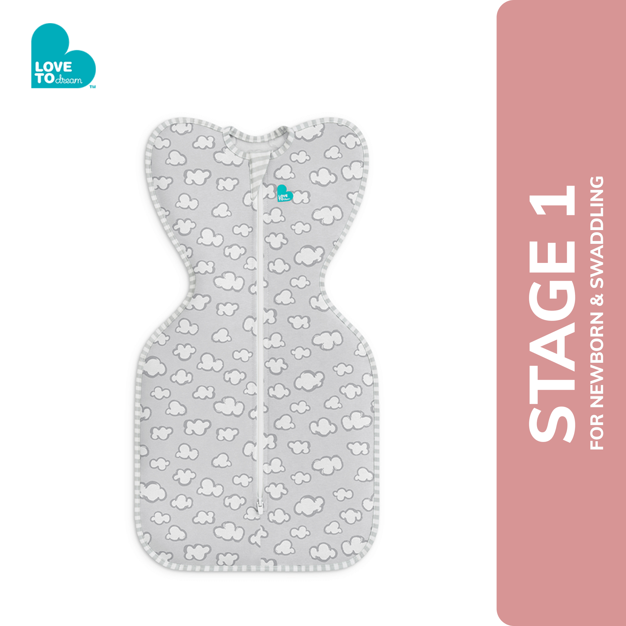 Swaddle Up™ 1.0 TOG Bamboo Grey - Daydream