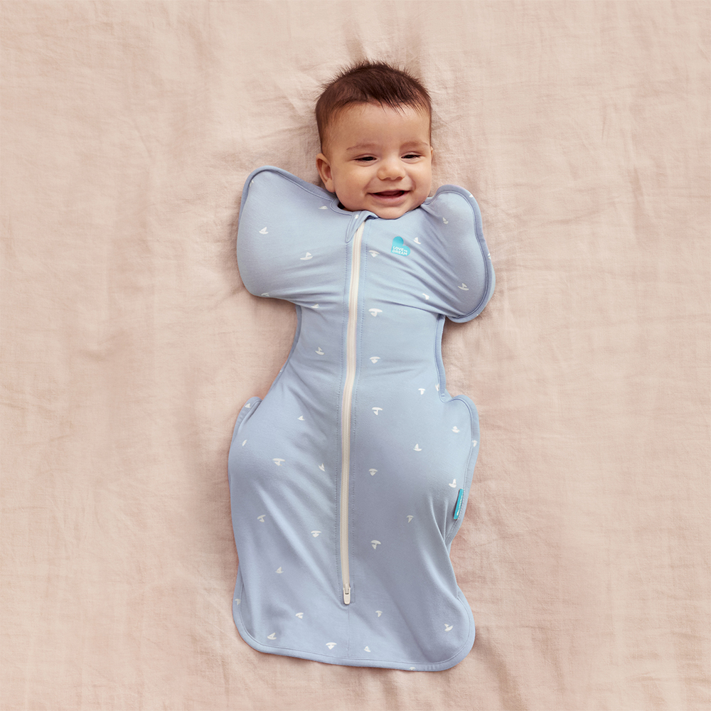 Swaddle Up™ Bamboo Original 1.0 TOG - Mist Blue Boats - Image 2