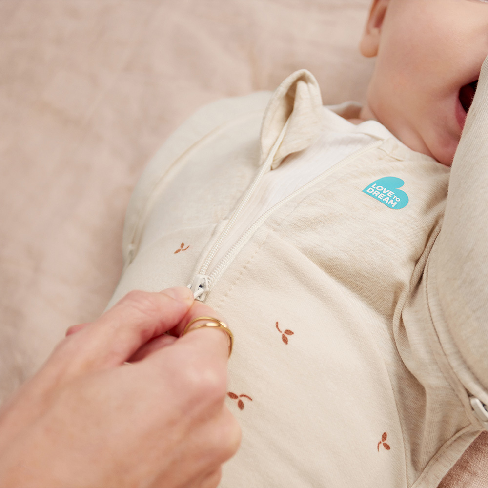 Swaddle Up™ Transition Bag Mild Cotton Fleece – Oatmeal Twigs - Image 3