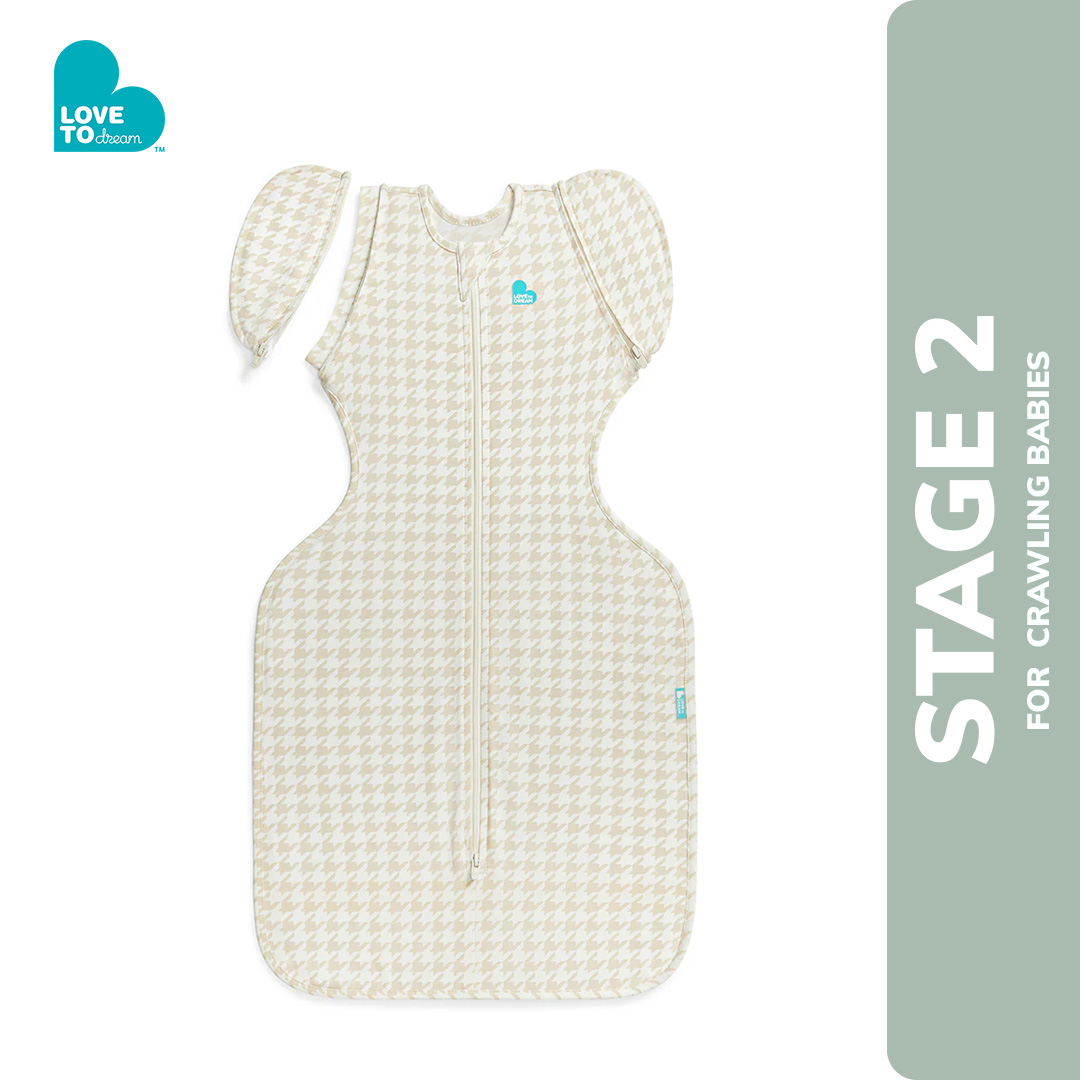 Swaddle Up™ Transition Bag Original 1.0 TOG – Tan Houndstooth